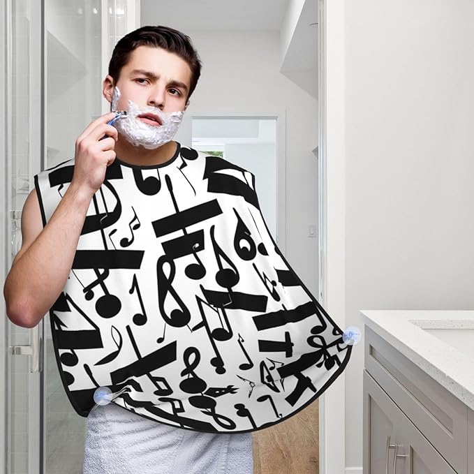 Brooklyn Bridge Print Beard Bib Shaving Apron, Beard Hair Trimming Cape Gift For Dad