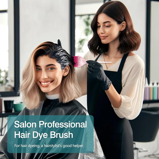 3-Piece Hairdressing Suite: Precision Applicator Brushes for Hair Dye & Styling - Salon-Quality Tools for Home and Professional Use