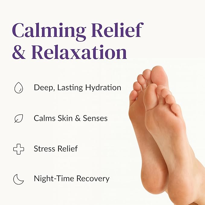 Epielle Relaxing Foot Mask 6 Pairs, Soften and Restore with Melatonin & Lavender Extract, Deep Moisturizing Socks for Dry, Cracked Feet, Self Care Gifts for Women, Spa Kit, Easter Basket Stuffers