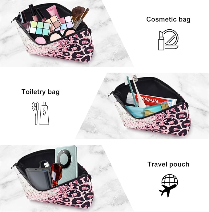Small Makeup Bag for Travel, Mini Makeup Pouch, Cute Cosmetic Bag for Women, Toiletry Bags, Make Up Brush Skincare Organizer, Pouches for Travel Accessories