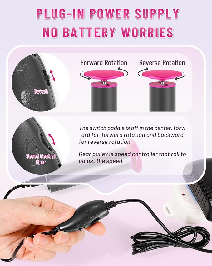 DERMAWAVE Electric Callus Remover for Feet with 60 Sandpaper Discs, Adjustable Speed Professional Foot File Electric Heel Grinder Sander Pedicure Tool for Men & Women
