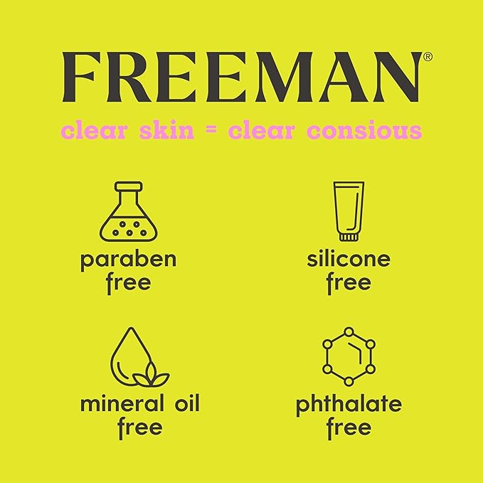 Freeman Cleanser + Mask, Moisturizing & Purifying Cream-To-Foam Face Wash, Multipurpose Skincare, Face Cleanser & Face Mask, AHA's & Botanical Extracts Facial Mask, 3 fl.oz./ 89 mL Tube, 1 Count