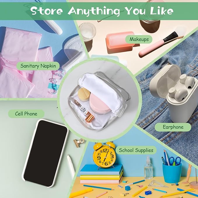 Sanitary Napkin Storage Bags, 4 Pcs Pad Bag for Period Tampon Bags Portable Menstrual Pad Pouch Feminine Pouch First Period Bag Gifts for Women