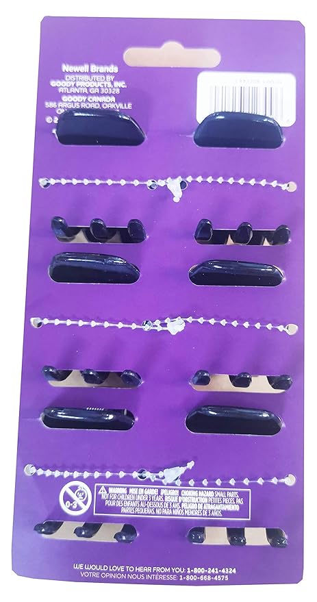 Goody Classic Claw Hair Clips - 6-Count, Clear, Brown and Black - 1/2 Claw Will Gently Keep Hair Secured In Place with a Long Lasting Hold, color may vary