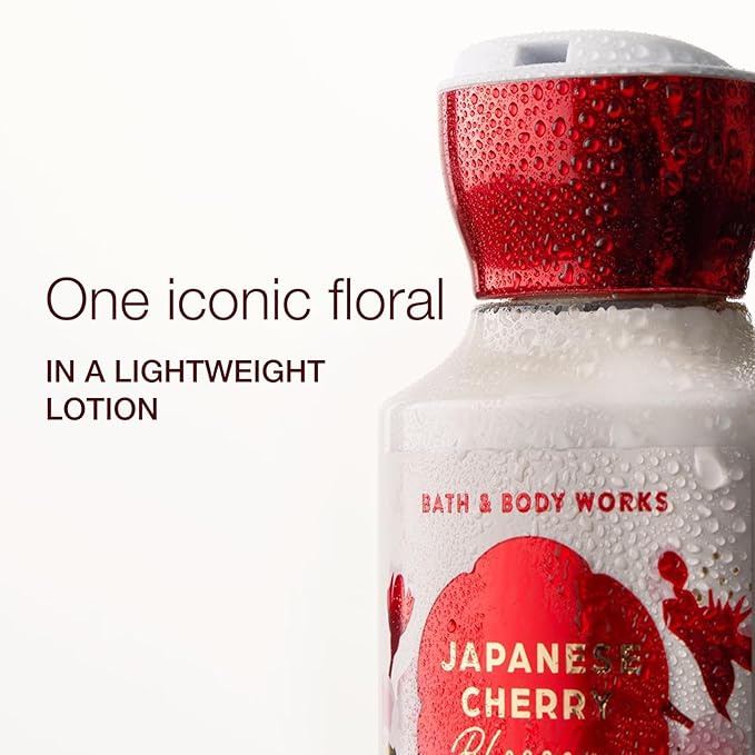 Bath & Body Works Japanese Cherry Blossom Body Lotion, Lightweight Daily Moisturizer with Shea Butter & Coconut Oil, Iconic Floral Scent, 8 fl oz - 2 Pack