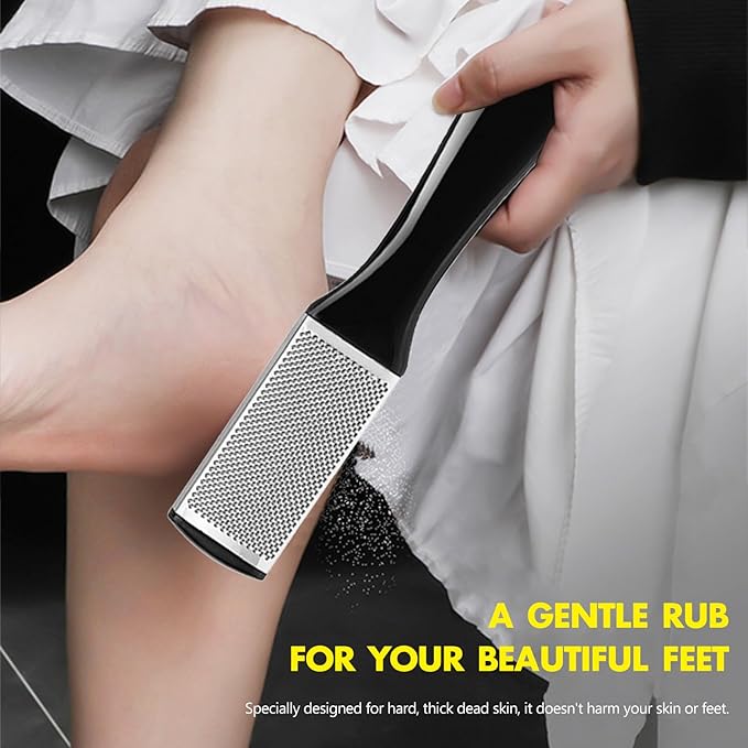 4 Pcs Pedicure Foot Files Callus Remover with Double Sided Feet Rasp for Dead Skin - Professional Foot Care Tools to Removes Hard Skin Corns for Dry and Wet Feet