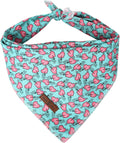 Lionet Paws Valentine Dog Bandana for Small Medium Dogs,Blue Green Hearts Kerchief Washable Dog Triangle Bibs Scarf for Girl or Boy Gift