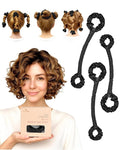 BONNET QUEEN Heatless Hair Curler Set (3Pcs), Heatless Curls Overnight with Satin Hair Rollers for Women, Black (For Short Hair)