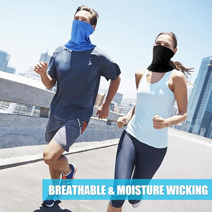 Fivali Neck Gaiter Bandana Face Mask: Cooling Gator Mask Breathable Face Cover Ski Neck Scarf Protection from Dust Sun Wind