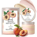 Peach Whipped Body Butter, Shea Body Butter for Women Dry Skin, Natural Peach Lotion for Body Moisturizer-Deep Moisturizing and Softening-3.4 floz+6.8 floz(100ml+200ml)