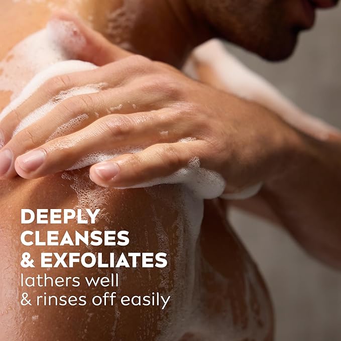 NIVEA MEN Deep Clean Rock Salts Body Wash with Scrub Particles and Natural Rock Salt, Exfoliating Body Wash for Men, Cleanses Without Drying Skin, 16.9 Fl Oz Bottle, Pack of 3