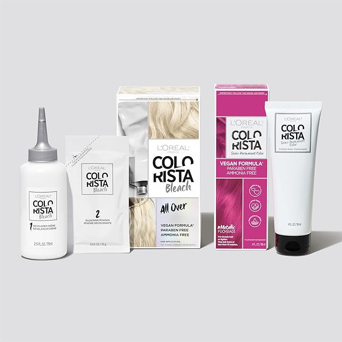 L'Oreal Paris Colorista Hair Bleach, Hair Dye Kit for All Over Blonde Hair Color, 1 Hair Bleach Kit