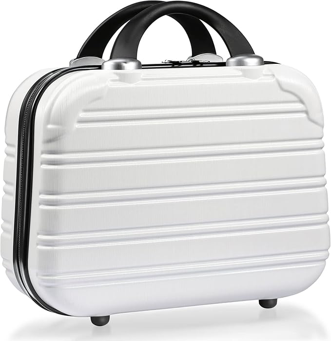 14-Inch Makeup Train Case Hardshell PC+ABS Travel Cosmetic Organizer, Makeup Storage Box for Toiletry Durable Portable Gifts for Women.