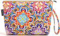 Gloppie Small Makeup Bag for Purse - Bohemian Cosmetic Bag for Women | Zipper Makeup Pouch Teacher Appreciation Gifts