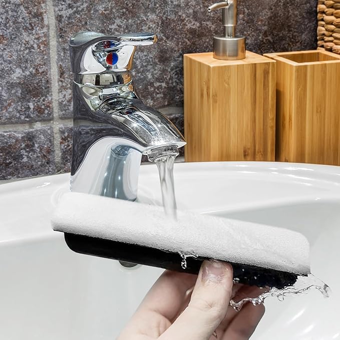 Beard Cleaner Brush: Clean Up Beard Trimmings from Sinks and Countertops After Shaving - Best Gifts For Men Beard Brush Clean Up Sink (Brush)