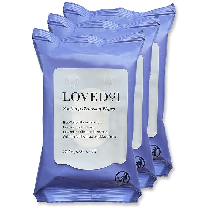 Loved01 Face & Body Salicylic Acid Cleansing Wipes, John Legend Skincare, Oil Free, No Rinse, Green Tea Extract, Blemish Prone Skin, Lavender Scent, On the Go, Vegan & Cruelty-Free, 3-Pack,72 Wipes