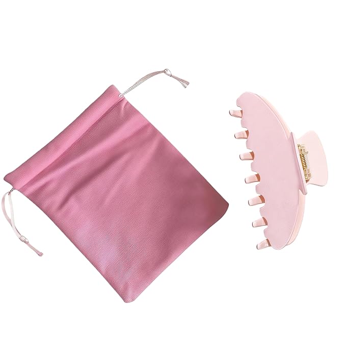 Durable Acetate Hair Clips - 4-Inch Sequin Powder Claw Clips for Fine and Thick Hair (Sequin powder)