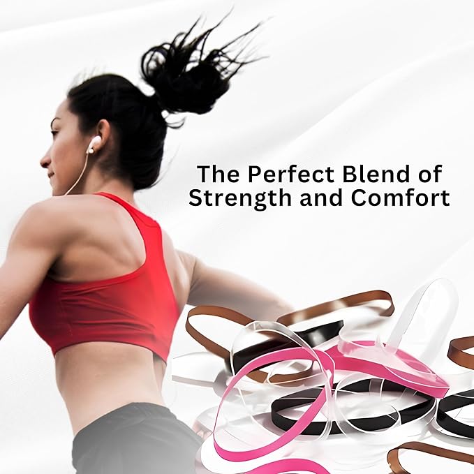 Blax Brown Hair Elastics - Snag-Free Seamless Hair Ties, No-Damage Hair Rubber Bands, 4mm, 8 Count