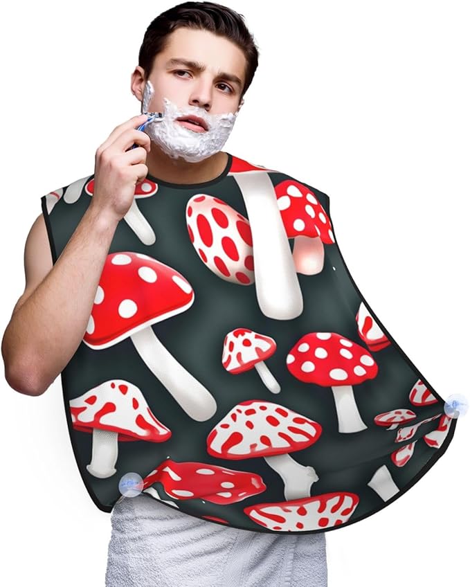 Tahiti Beach Print Beard Bib Shaving Apron, Beard Hair Trimming Cape Gift For Dad