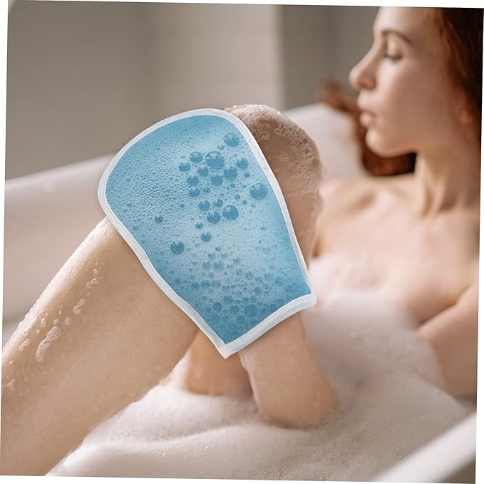 Exfoliating Back Scrubber Set 2pcs Long Bath Strap Gloves for Deep Cleansing Suitable for Skin Types Soft Touch