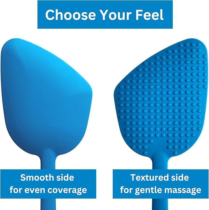 Bendable Lotion Applicator for Back & Body (Microfiber Mitt Included) - Sunscreen, Self Tanner, Medication, Body Lotion Applicator for Back