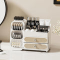Makeup Organizer with Drawers for Vanity,Spacious Cosmetic Display Case,Perfect Storage Solution for Your Beauty Essential (All White)
