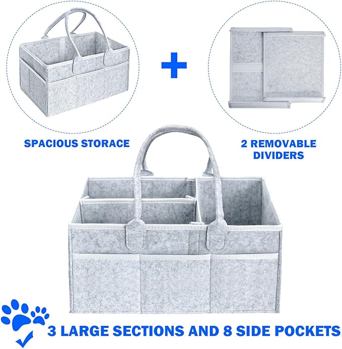 Pet Grooming Tote Bag, Dog Storage Organizer for Grooming Supplies Multiple Pockets, Lightweight and Durable Design (Bag Only)