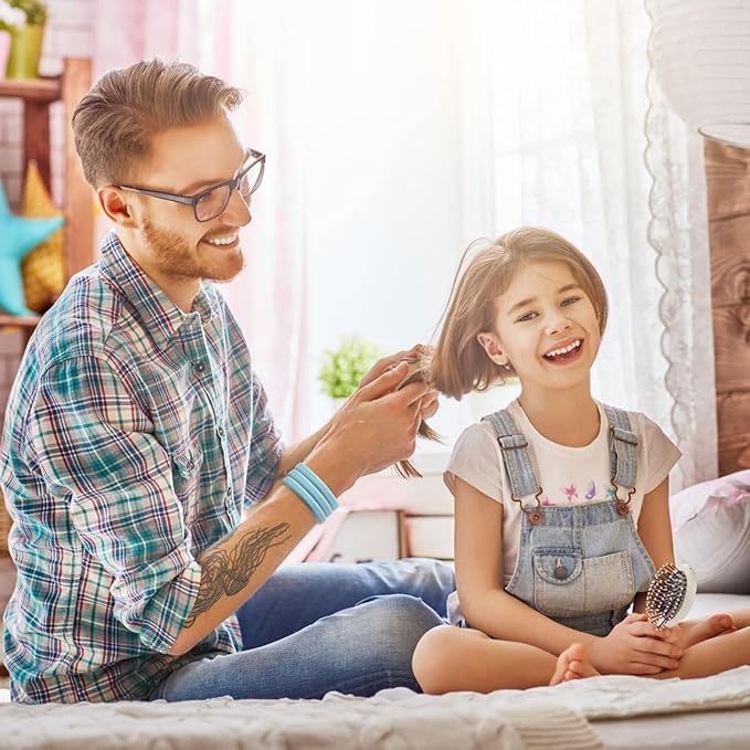 Bessrung 100PCS Elastic Hair Ties, Seamless Hair Band, Ponytail Holder No Crease Damage, Cotton Bands, Hair Scrunchies for Thick Thin Hair, Hair Accessories for Women