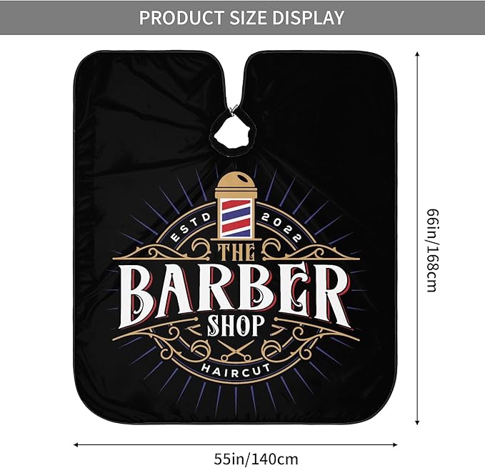 Adult Barber Cape, Professional Salon Haircut Capes, Haircut Kit Hairdressing Apron for Home Salon Barbershop