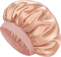 Satin Silk Bonnet for Sleeping, Double Layer Silk Sleep Cap for Men & Women, Soft Satin Lined Bonnet for Curly Hair