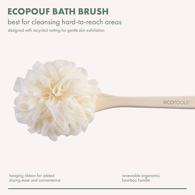 EcoTools EcoPouf Bath Brush, 1 Count