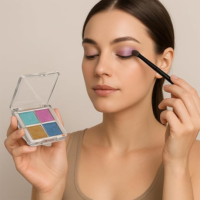 2 Pcs Empty Makeup Palette, Empty Lipstick Palette Empty Eyeshadow Palette Portable Lipstick Box Blush Eyeshadow Pan for DIY Makeup Containers