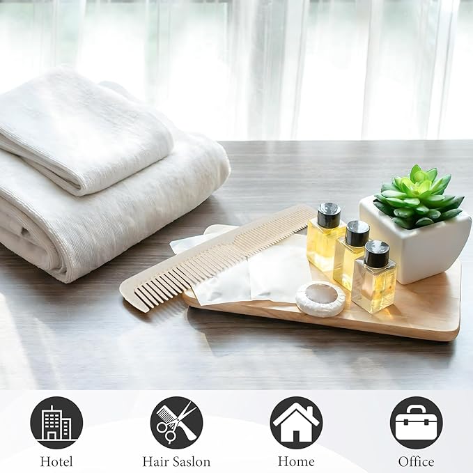 Hair Combs Bulk, 100 Pack Disposable Combs Individually Wrapped, Double Tooth for Beard and Hair, Suitable for Travel, Hotel, Event Gifting and Care Bag