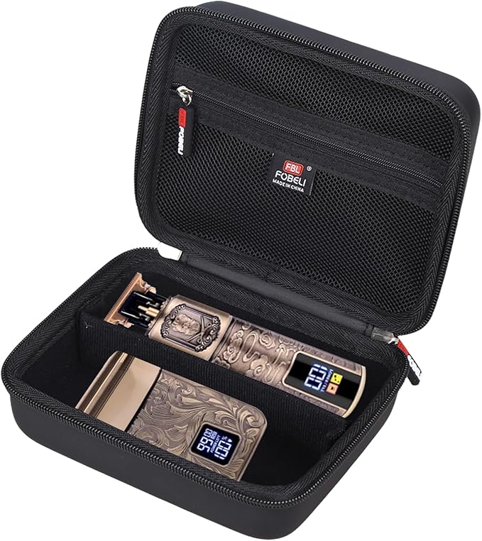 FBLFOBELI EVA Hard Storage Case for Ufree/for Brightup FK-8788T/ for Wahl 9916-817V Electric Razor Foil Shavers for Men, Hair Beard Trimmer Grooming Shaving Kit Storage Holder (PU Black)