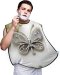 Rabbit Background Print Beard Bib Shaving Apron, Beard Hair Trimming Cape Gift For Dad