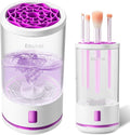 Makeup Brush Cleaner machine, 2 in 1 Makeup Brush Cleanser & Washer, 7000 RPM High-Speed Deep Cleaning, Portable Automatic Cosmetic Brush Cleaner for Foundation Brush Sponge, White2