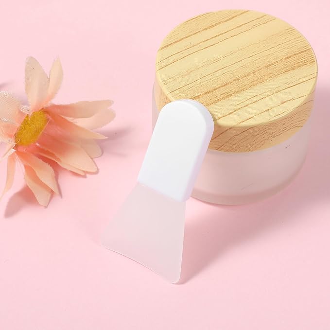 4PCS Face Mask Applicator Mini Makeup Spatula Brush Set, Face Mask Brush Applicator for Mud Cosmetic Masks Facial Clay Eye Cream Body Lotion Serum Body Butter Cream Soft Silicone Brushes Suit