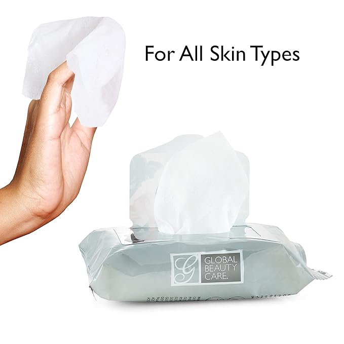 Global Beauty Care Bulk Cleansing Wipes Premoistened 4 Pack of Charcoal Cleansing Cloths Makeup Removal Wipes - Great For Travel Toiletries - 100 ct.(4-Pack)