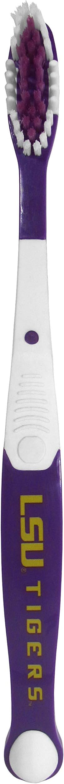 Siskiyou Sports NCAA LSU Tigers Unisex Travel Set Toothbrush and Travel Case, White, One Size