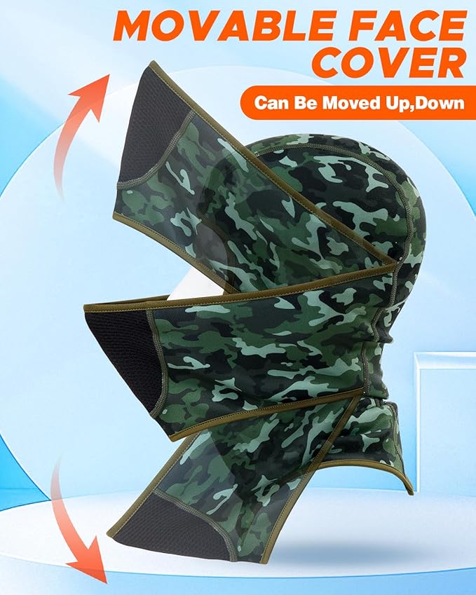Balaclava Face Ski Mask with Movable Deisgn for Men Women-Fleece Winter Face Covering for Cold Weather Skiing Outdoor Work