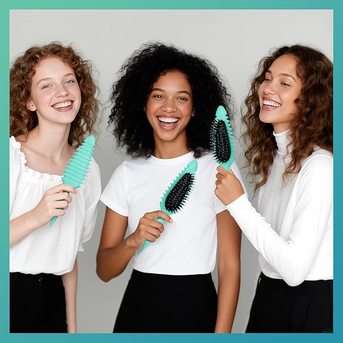 Candy Brush Curl Defining Hair Brush for Effortlessly Detangling Shaping and Styling Curls, Curl Brushes with EdgeLift for All Wet or Dry Hair Types for Women and Girl, Reduce Pulling and Frizzing