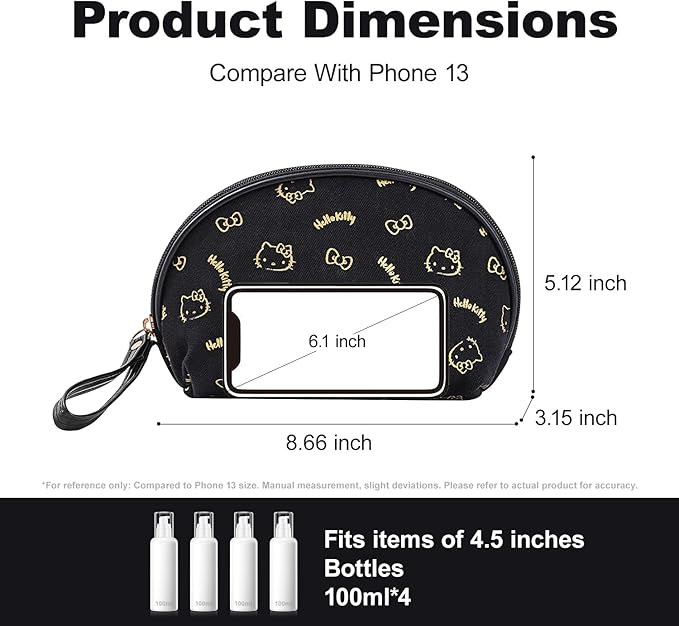 AmBealla 2PCS Cosmetic Bag Storage Purse Bag for Women,Cute Compact Travel Makeup Bag for Keys and Phone,Practical for Girls,Travel Bag for Toiletry