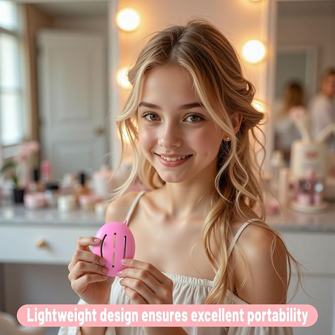 Silicone Makeup Sponge Holder, Triple-Sided Breathable Beauty Blender Case for Travel and Daily Use, Shatterproof Storage, Quick-Drying, and Fits Sponges - Rose