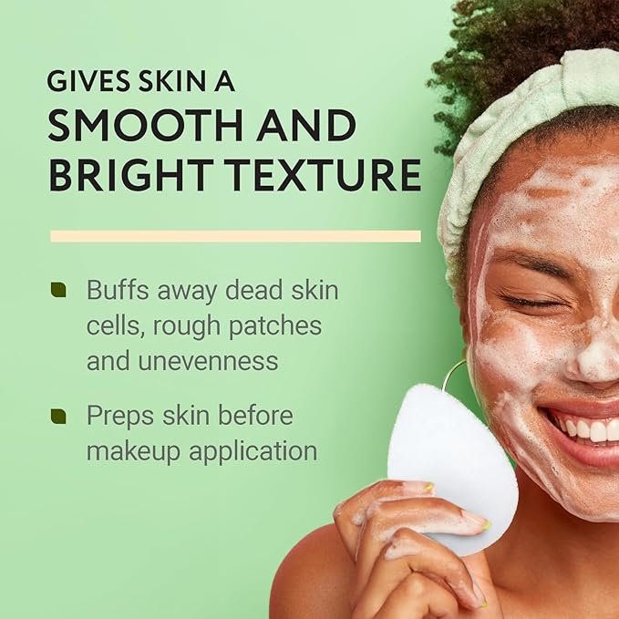 Impresa Face Scrubber Exfoliating Pads - 10 Count, White Puff - Facial Sponges for Deep Clean & Skin Buffing - Exfoliating Sponge & Scrub Pads