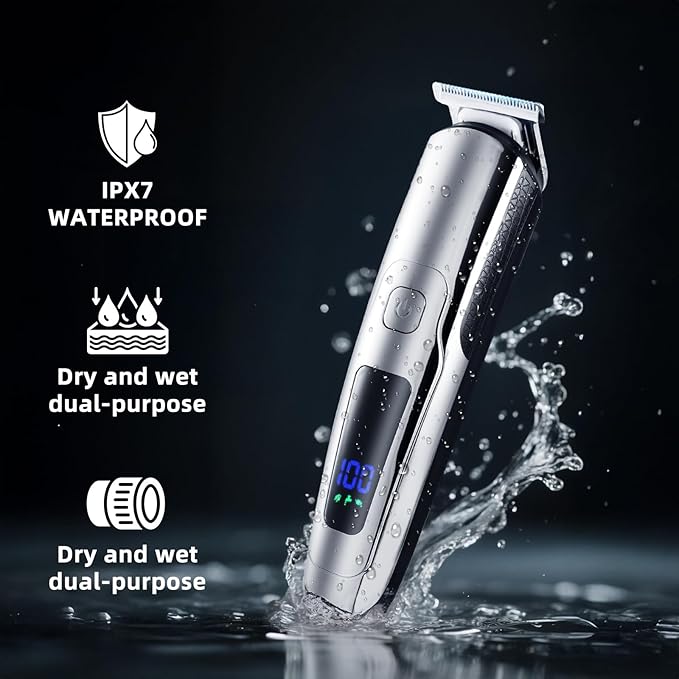 Beard Trimmer for Men, 20 Length Settings, 14-in-1 Cordless Grooming Kit, Waterproof Electric Razor for Men, Hair Trimmer, Nose Hair Trimmer, Cordless Hair Clippers with Travel Bag for Blade Storage