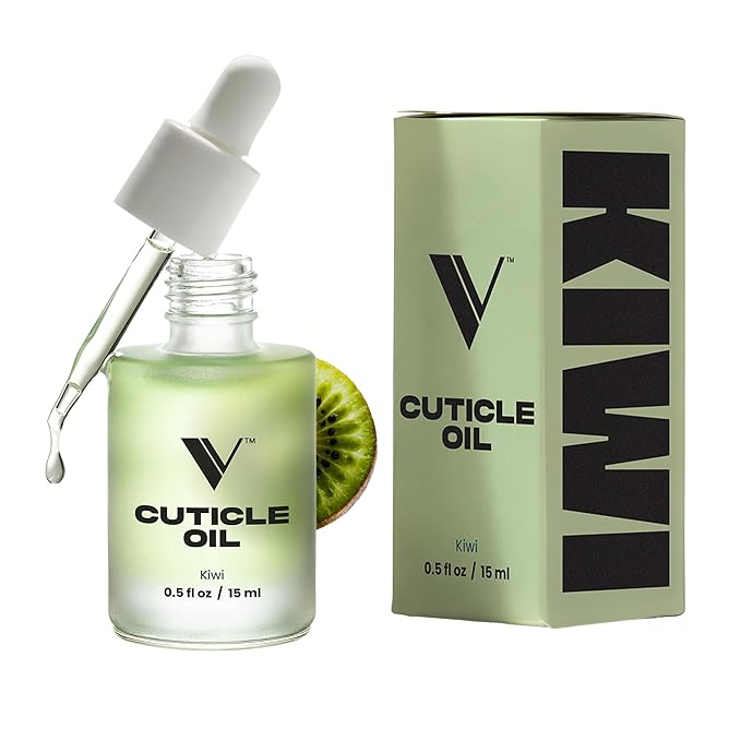 V Beauty Pure Cuticle Oil for Nails - Natural Nail and Cuticle Oil, Softens, Moisturizer, and Conditions, Products for Manicure and Pedicure, Non-Greasy, Promotes Flexibility, Kiwi - 15ml