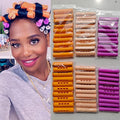 60Pcs Hair Perm Rods Set - 3 Sizes Plastic Cold Wave Rods with Elastic Rubber Band Non Slip, Perming Rods for Long Short Natural Hair Hairdressing Tools（Purple+Orange+Beige)