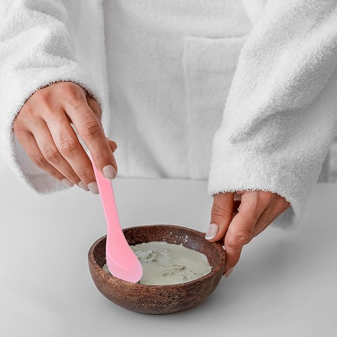 6Pcs Makeup Scoops Spatulas, Plastic Beauty Spoon Cream Brush Random Color Reusable Cosmetic Mask Mixing Spoon Makeup Tools for Lotions Cream and Sampling Tool