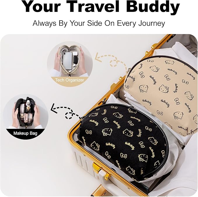 AmBealla 2PCS Cosmetic Bag Storage Purse Bag for Women,Cute Compact Travel Makeup Bag for Keys and Phone,Practical for Girls,Travel Bag for Toiletry