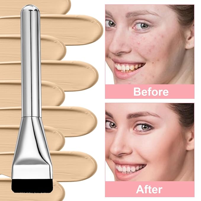 3PCS Makeup Mixing Palette Make up Spatula Tool Foundation Spatula Makeup Plate Tray, Professional Cosmetic Artist Accessories Set for Women Girl Korean for Eye Shadow Eyelash Nail Art(Metal)